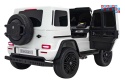 [DK-G63.STRONG] Mercedes Benz G63 AMG XXL STRONG dwuosobowy na akumulator 2x280W 24V/20Ah EVA LED Bluetooth - biały