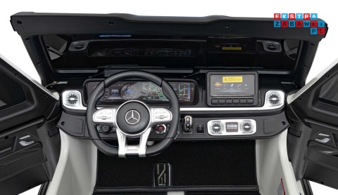 [DK-G63.STRONG] Mercedes Benz G63 AMG XXL STRONG dwuosobowy na akumulator 2x280W 24V/20Ah EVA LED Bluetooth - biały