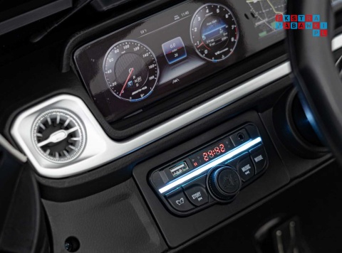 [DK-G63.STRONG] Mercedes Benz G63 AMG XXL STRONG dwuosobowy na akumulator 2x280W 24V/20Ah EVA LED Bluetooth - biały