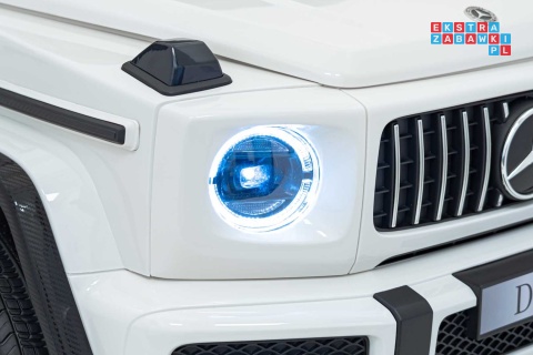[DK-G63.STRONG] Mercedes Benz G63 AMG XXL STRONG dwuosobowy na akumulator 2x280W 24V/20Ah EVA LED Bluetooth - biały