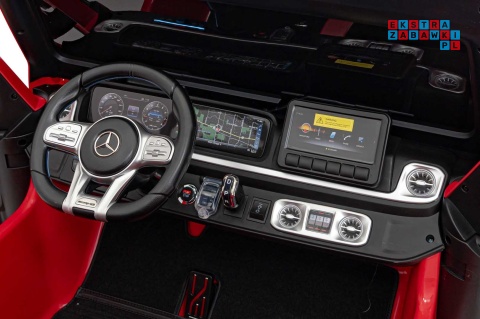 [DK-G63.STRONG] Mercedes Benz G63 AMG XXL STRONG dwuosobowy na akumulator 2x280W 24V/20Ah EVA LED Bluetooth - czerwony