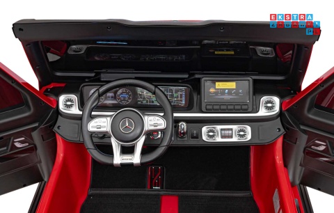 [DK-G63.STRONG] Mercedes Benz G63 AMG XXL STRONG dwuosobowy na akumulator 2x280W 24V/20Ah EVA LED Bluetooth - czerwony