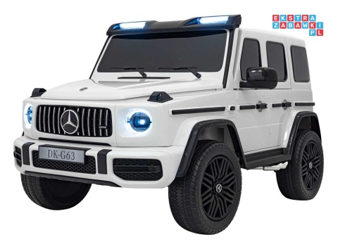[DK-G63.STRONG] Mercedes Benz G63 AMG XXL STRONG MP4 dwuosobowy na akumulator 2x280W 24V/20Ah Panel MP4 Bluetooth - biały