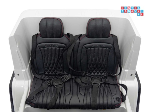 [DK-G63.STRONG] Mercedes Benz G63 AMG XXL STRONG MP4 dwuosobowy na akumulator 2x280W 24V/20Ah Panel MP4 Bluetooth - biały