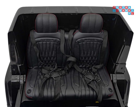 [DK-G63.STRONG] Mercedes Benz G63 AMG XXL STRONG MP4 dwuosobowy na akumulator 2x280W 24V/20Ah Panel MP4 Bluetooth - czarny