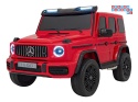 [DK-G63.STRONG] Mercedes Benz G63 AMG XXL STRONG MP4 dwuosobowy na akumulator 2x280W 24V/20Ah Panel MP4 Bluetooth - czerwony