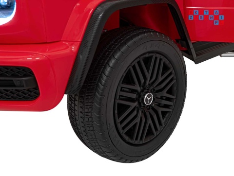[DK-G63.STRONG] Mercedes Benz G63 AMG XXL STRONG MP4 dwuosobowy na akumulator 2x280W 24V/20Ah Panel MP4 Bluetooth - czerwony