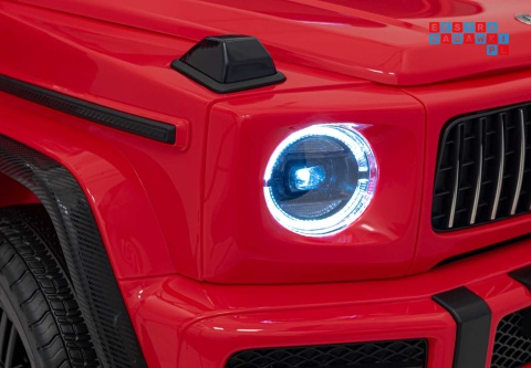 [DK-G63.STRONG] Mercedes Benz G63 AMG XXL STRONG MP4 dwuosobowy na akumulator 2x280W 24V/20Ah Panel MP4 Bluetooth - czerwony