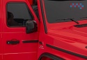[DK-G63.STRONG] Mercedes Benz G63 AMG XXL STRONG MP4 dwuosobowy na akumulator 2x280W 24V/20Ah Panel MP4 Bluetooth - czerwony