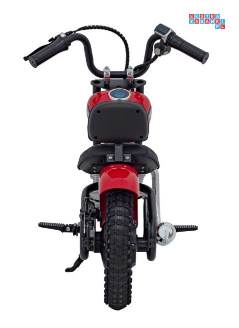 [A9902] Motocykl SPEED Power na akumulator 1x250W 24V/7Ah silnik bezszczotkowy pompowane opony - czerwony