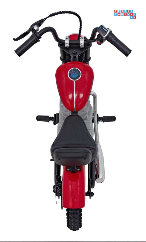[A9902] Motocykl SPEED Power na akumulator 1x250W 24V/7Ah silnik bezszczotkowy pompowane opony - czerwony