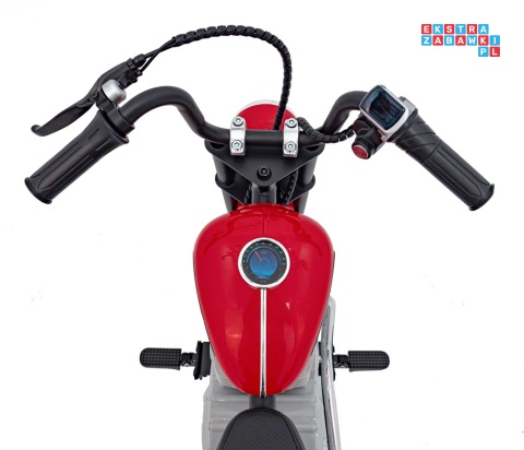 [A9902] Motocykl SPEED Power na akumulator 1x250W 24V/7Ah silnik bezszczotkowy pompowane opony - czerwony