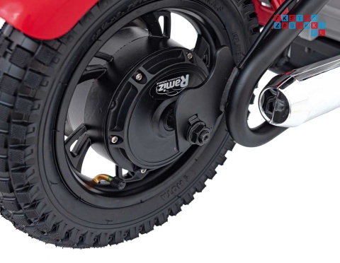 [A9902] Motocykl SPEED Power na akumulator 1x250W 24V/7Ah silnik bezszczotkowy pompowane opony - czerwony