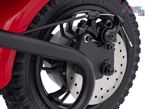 [A9902] Motocykl SPEED Power na akumulator 1x250W 24V/7Ah silnik bezszczotkowy pompowane opony - czerwony