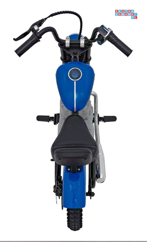 [A9902] Motocykl SPEED Power na akumulator 1x250W 24V/7Ah silnik bezszczotkowy pompowane opony - niebieski