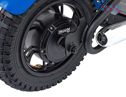 [A9902] Motocykl SPEED Power na akumulator 1x250W 24V/7Ah silnik bezszczotkowy pompowane opony - niebieski