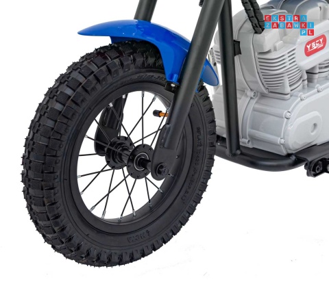 [A9902] Motocykl SPEED Power na akumulator 1x250W 24V/7Ah silnik bezszczotkowy pompowane opony - niebieski