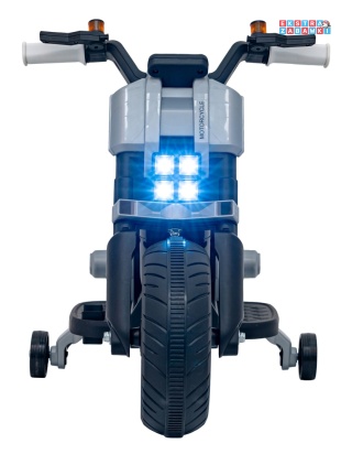 Niebieski Motorek Future 88 na akumulator - 1x25W, 6V/4Ah, melodyjki, klakson, światła LED - [QLS-805]