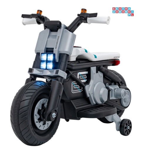 [QLS-805] Motorek Future 88 na akumulator 1x25W 6V/4Ah melodyjki klakson światła led - biały