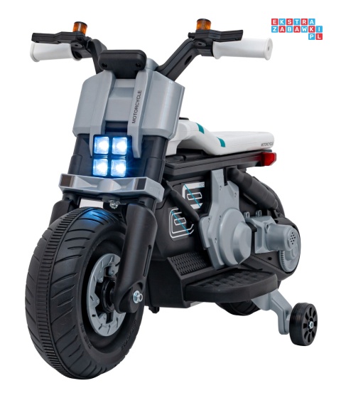 [QLS-805] Motorek Future 88 na akumulator 1x25W 6V/4Ah melodyjki klakson światła led - biały