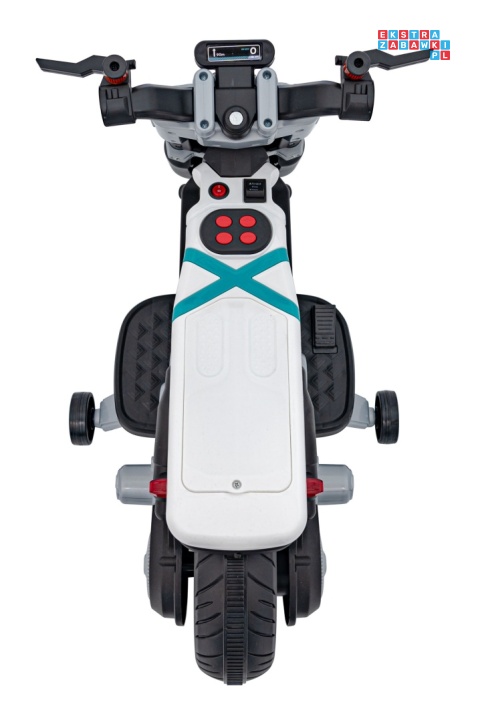 [QLS-805] Motorek Future 88 na akumulator 1x25W 6V/4Ah melodyjki klakson światła led - biały