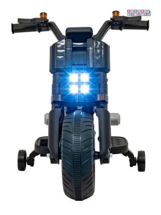 Czarny Motorek Future 88 na akumulator - 1x25W, 6V/4Ah, melodyjki, klakson, światła LED - [QLS-805]