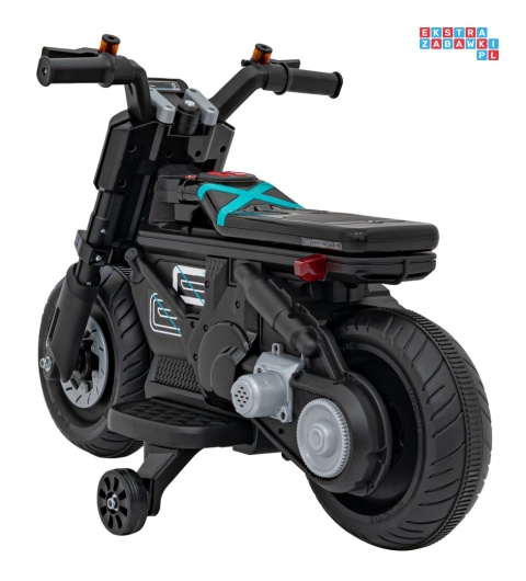 [QLS-805] Motorek Future 88 na akumulator 1x25W 6V/4Ah melodyjki klakson światła led - czarny