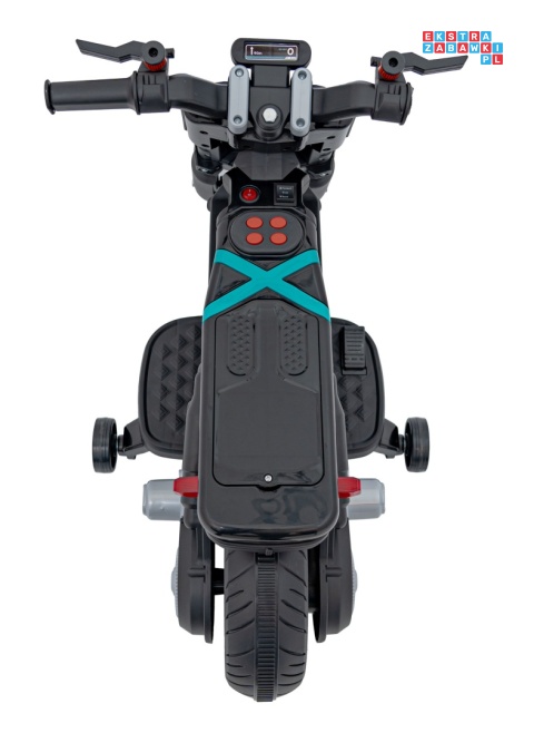 [QLS-805] Motorek Future 88 na akumulator 1x25W 6V/4Ah melodyjki klakson światła led - czarny