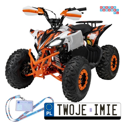 [ATV002] Quad Spalinowy 125cc DESERT STORM czterosuwowy chłodzony powietrzem nośność 80 kg - pomarańczowy