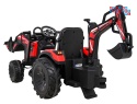 [SX2068] Traktor 720-T z przyczepą na akumulator 2x45W 12V/10Ah przyczepka łyżka koparka - czerwony