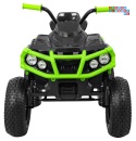 [BDM0906.AIR] Quad ATV Air na akumulator 2x45W 12V/7Ah Koła pompowane MP3 Wolny Start - czarno zielony