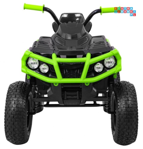 [BDM0906.AIR] Quad ATV Air na akumulator 2x45W 12V/7Ah Koła pompowane MP3 Wolny Start - czarno zielony