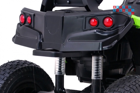 [BDM0906.AIR] Quad ATV Air na akumulator 2x45W 12V/7Ah Koła pompowane MP3 Wolny Start - czarno zielony