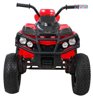 Czerwony Quad ATV Air na akumulator - 2x45W, 12V/7Ah, Koła pompowane, MP3, Wolny Start [BDM0906.AIR]