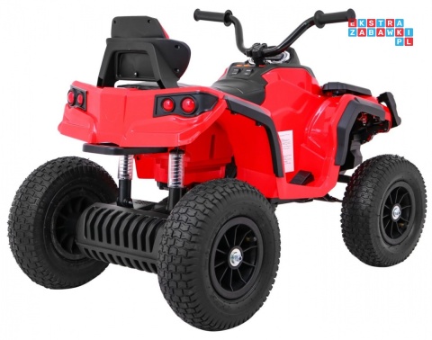 [BDM0906.AIR] Quad ATV Air na akumulator 2x45W 12V/7Ah Koła pompowane MP3 Wolny Start - czerwony