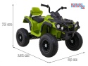 [BDM0906.AIR] Quad ATV Air na akumulator 2x45W 12V/7Ah Koła pompowane MP3 Wolny Start - zielony