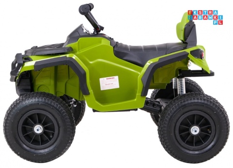 [BDM0906.AIR] Quad ATV Air na akumulator 2x45W 12V/7Ah Koła pompowane MP3 Wolny Start - zielony