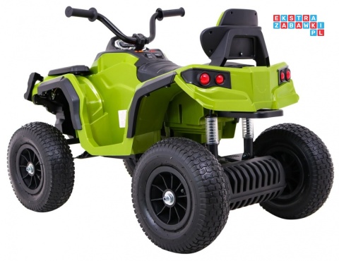 [BDM0906.AIR] Quad ATV Air na akumulator 2x45W 12V/7Ah Koła pompowane MP3 Wolny Start - zielony