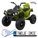 [BDM0906.AIR] Quad ATV Air na akumulator 2x45W 12V/7Ah Koła pompowane MP3 Wolny Start - zielony