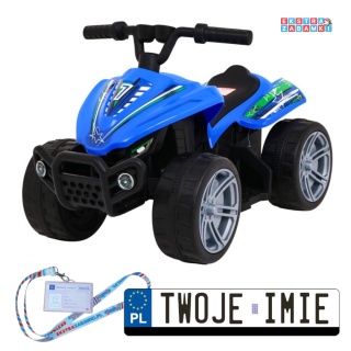 Niebieski Quad Little Monster na akumulator - 1x25W 6V/4.5Ah [TR1805]