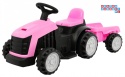 [TR1908T] Traktor z przyczepą dla najmłodszych na akumulator 1x25W 6V/4.5Ah - różowy