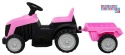 [TR1908T] Traktor z przyczepą dla najmłodszych na akumulator 1x25W 6V/4.5Ah - różowy