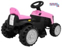 [TR1908T] Traktor z przyczepą dla najmłodszych na akumulator 1x25W 6V/4.5Ah - różowy
