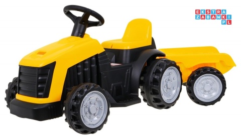 [TR1908T] Traktor z przyczepą dla najmłodszych na akumulator 1x25W 6V/4.5Ah - żółty
