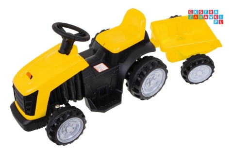 [TR1908T] Traktor z przyczepą dla najmłodszych na akumulator 1x25W 6V/4.5Ah - żółty