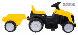 Traktor z przyczepą dla najmłodszych na akumulator - żółty, 1x25W [TR1908T]