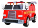 [LL911] Wóz straż pożarna na akumulator 2x45W 12V/10Ah z pilotem Armatka Megafon Kogut strażacki