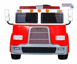 [LL911] Wóz straż pożarna na akumulator 2x45W 12V/10Ah z pilotem Armatka Megafon Kogut strażacki