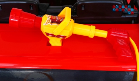 [LL911] Wóz straż pożarna na akumulator 2x45W 12V/10Ah z pilotem Armatka Megafon Kogut strażacki