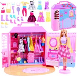 [ZA2228] Anlily lalka domek szafa garderoba ubranka